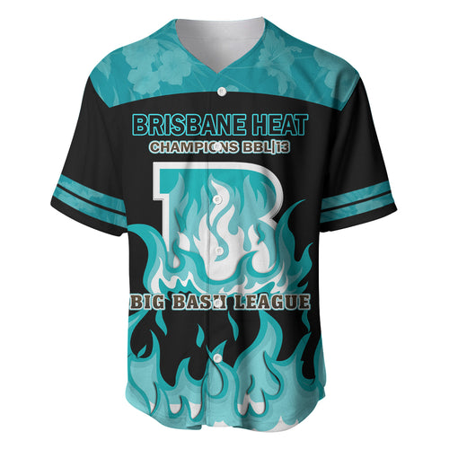 Personalised BBL Brisbane Heat Baseball Jersey 2nd Champions 2024 New History
