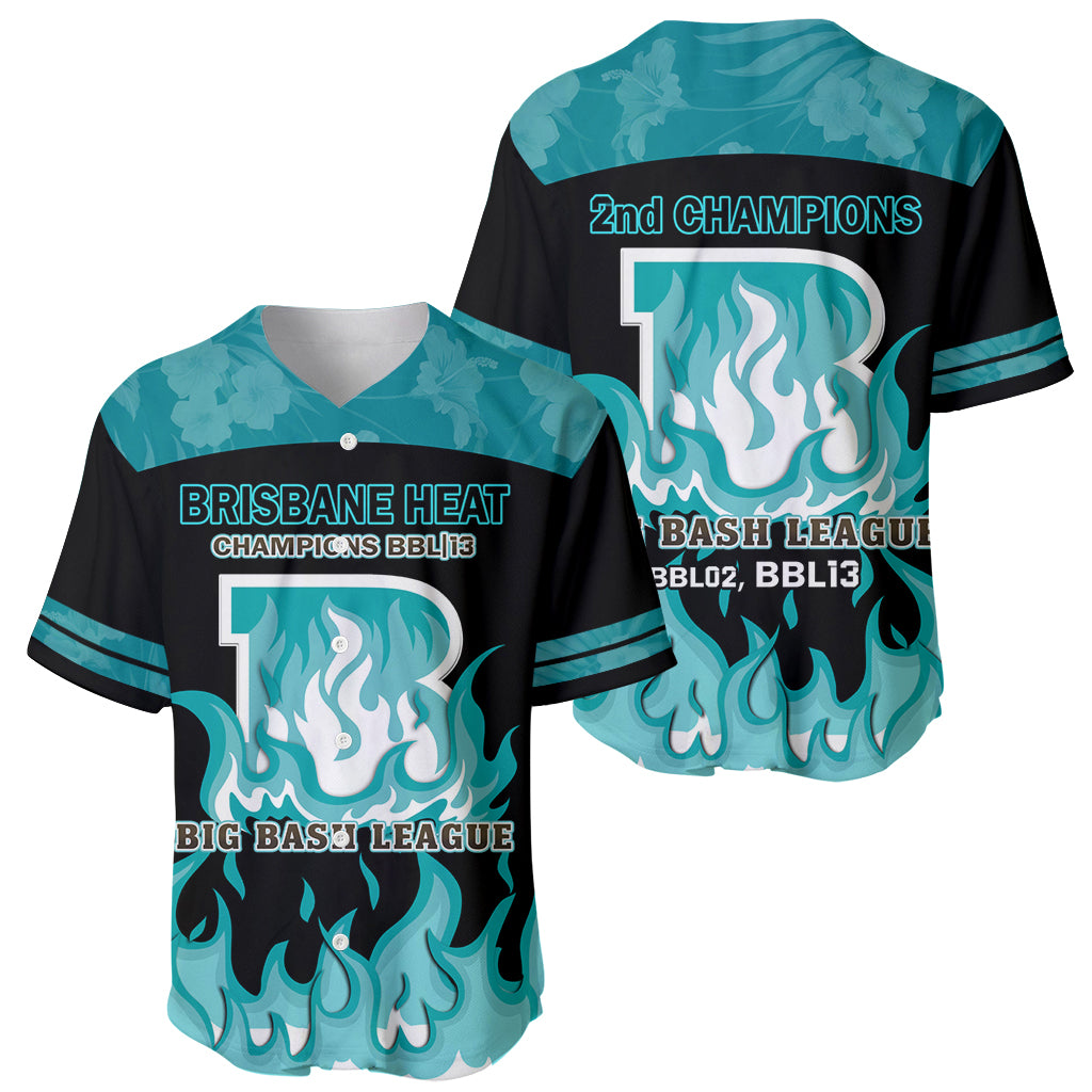 Personalised BBL Brisbane Heat Baseball Jersey 2nd Champions 2024 New History