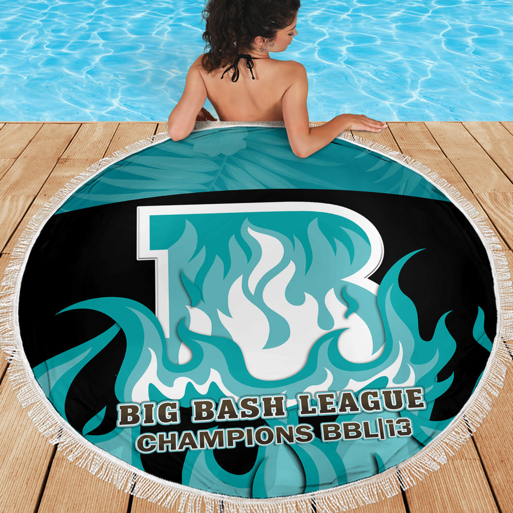 Personalised BBL Brisbane Heat Beach Blanket 2nd Champions 2024 New History