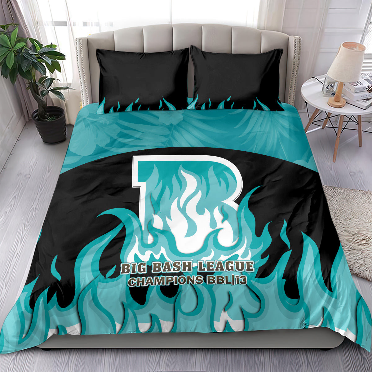 Personalised BBL Brisbane Heat Bedding Set 2nd Champions 2024 New History