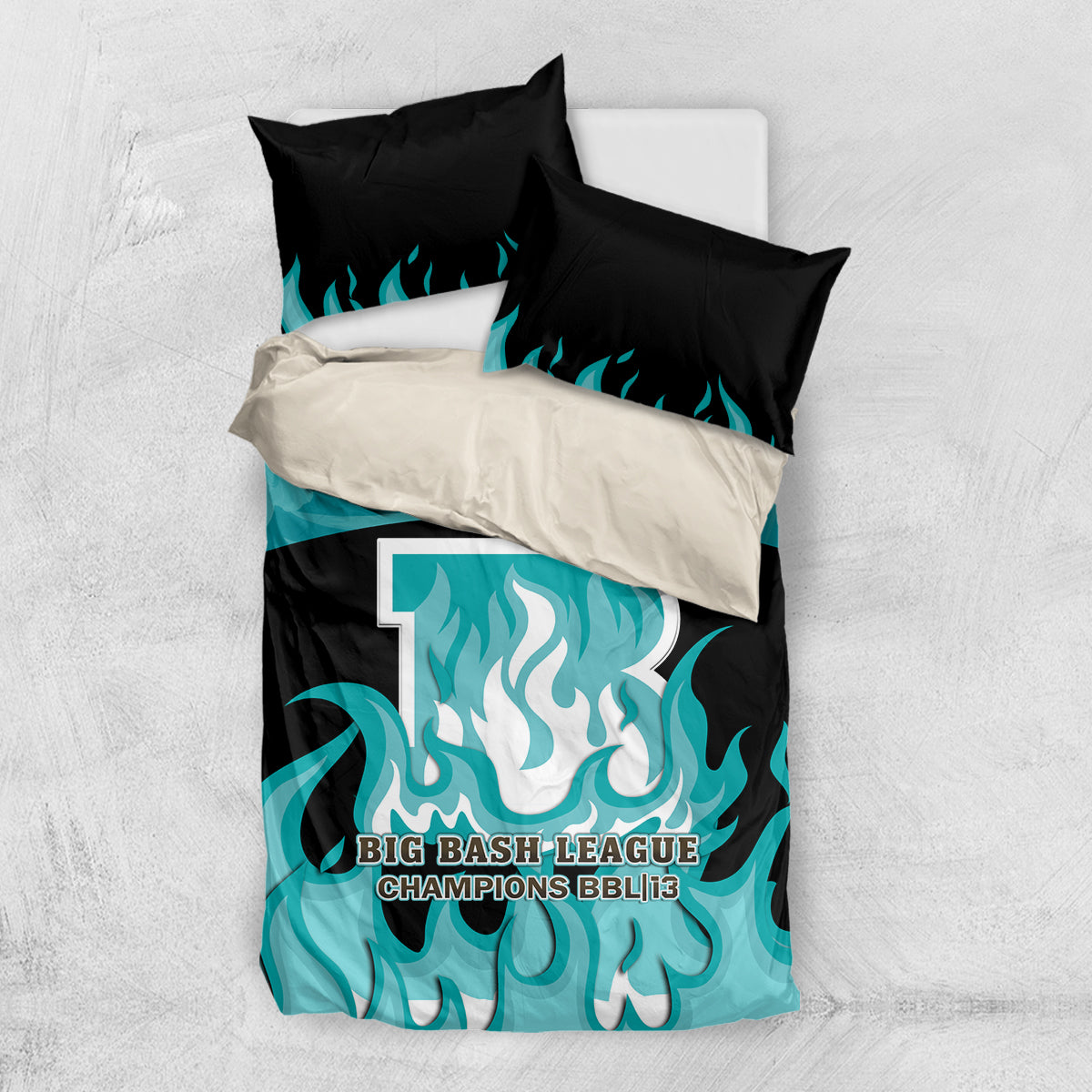 Personalised BBL Brisbane Heat Bedding Set 2nd Champions 2024 New History