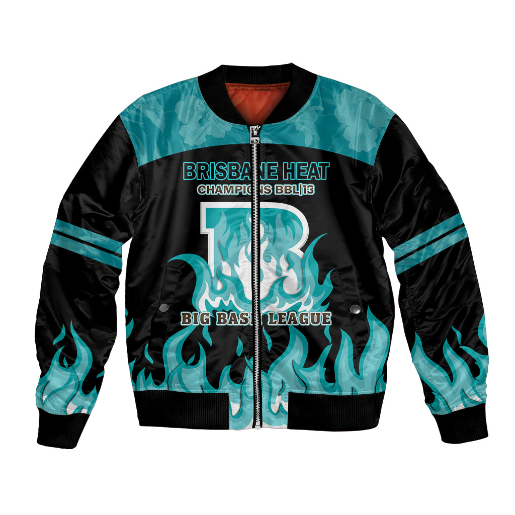 Personalised BBL Brisbane Heat Bomber Jacket 2nd Champions 2024 New History