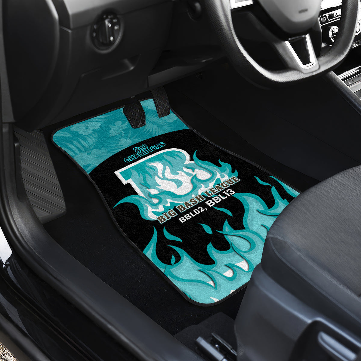 Personalised BBL Brisbane Heat Car Mats 2nd Champions 2024 New History
