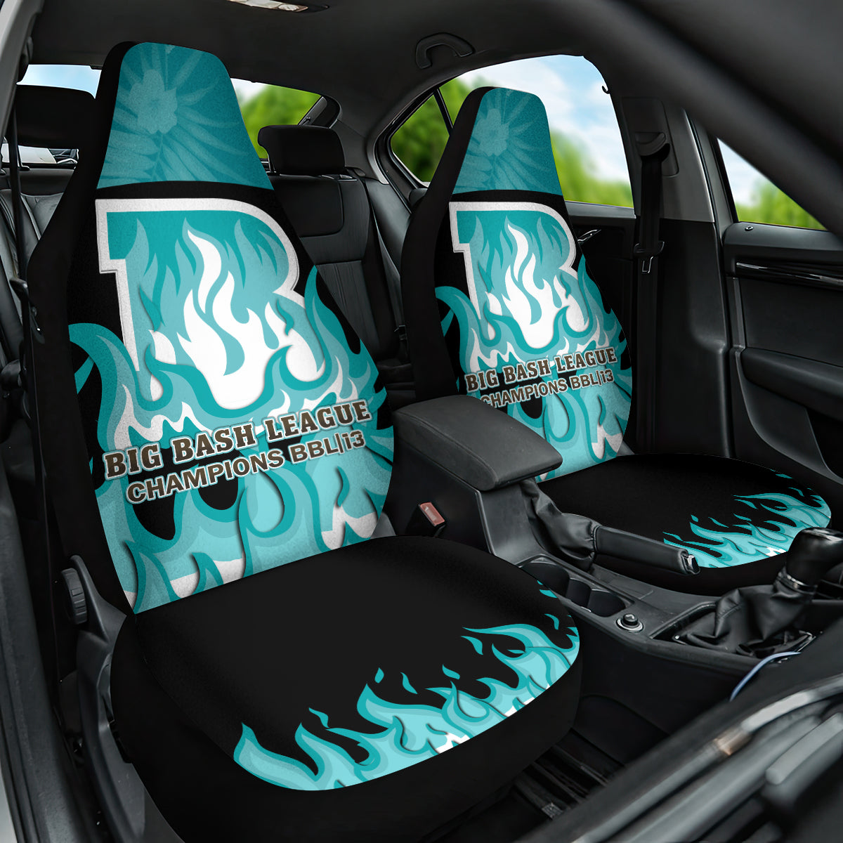 Personalised BBL Brisbane Heat Car Seat Cover 2nd Champions 2024 New History