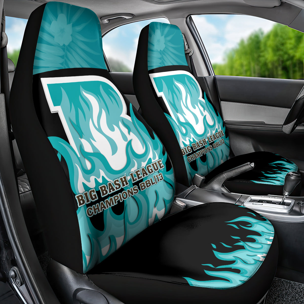 Personalised BBL Brisbane Heat Car Seat Cover 2nd Champions 2024 New History