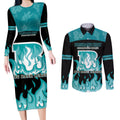 Personalised BBL Brisbane Heat Couples Matching Long Sleeve Bodycon Dress and Long Sleeve Button Shirt 2nd Champions 2024 New History
