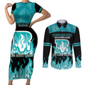 Personalised BBL Brisbane Heat Couples Matching Short Sleeve Bodycon Dress and Long Sleeve Button Shirt 2nd Champions 2024 New History
