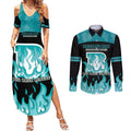 Personalised BBL Brisbane Heat Couples Matching Summer Maxi Dress and Long Sleeve Button Shirt 2nd Champions 2024 New History