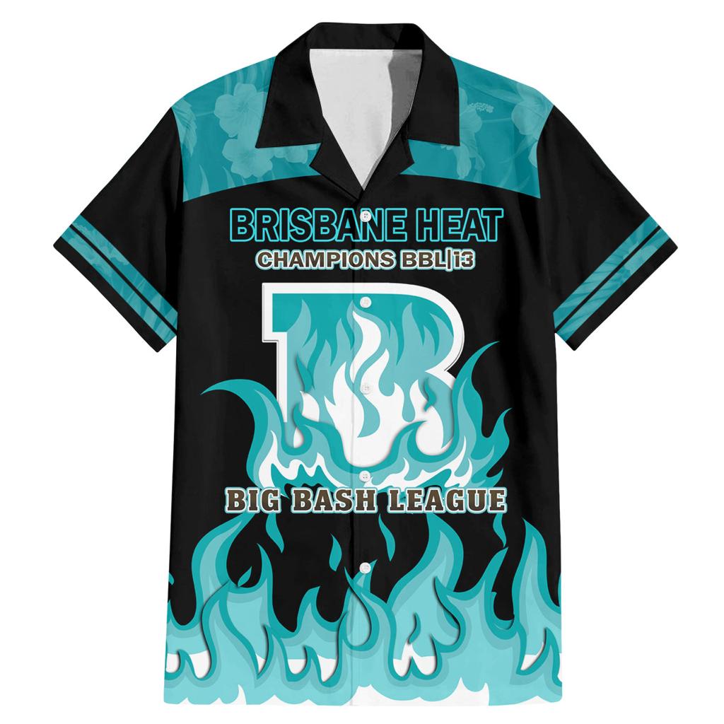 Personalised BBL Brisbane Heat Family Matching Mermaid Dress and Hawaiian Shirt 2nd Champions 2024 New History