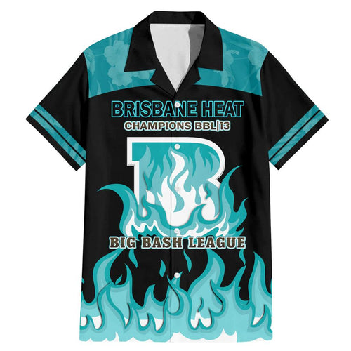 Personalised BBL Brisbane Heat Family Matching Mermaid Dress and Hawaiian Shirt 2nd Champions 2024 New History