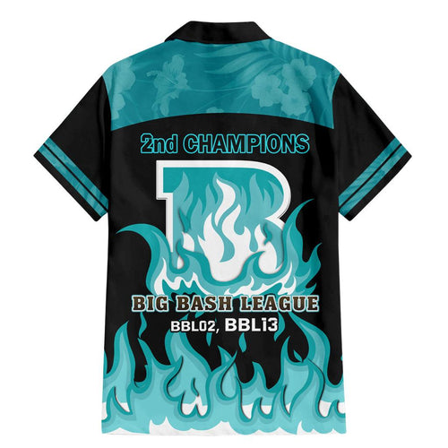 Personalised BBL Brisbane Heat Family Matching Mermaid Dress and Hawaiian Shirt 2nd Champions 2024 New History