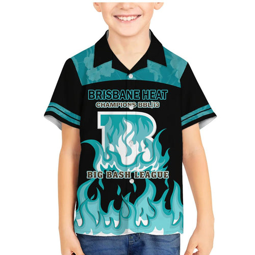 Personalised BBL Brisbane Heat Family Matching Mermaid Dress and Hawaiian Shirt 2nd Champions 2024 New History