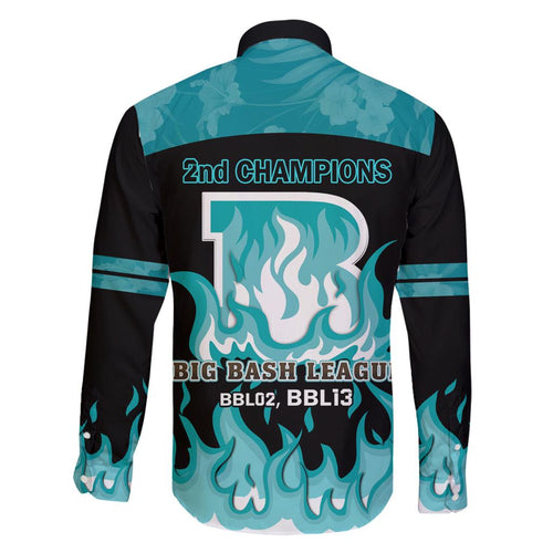 Personalised BBL Brisbane Heat Family Matching Off Shoulder Maxi Dress and Hawaiian Shirt 2nd Champions 2024 New History