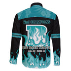 Personalised BBL Brisbane Heat Family Matching Short Sleeve Bodycon Dress and Hawaiian Shirt 2nd Champions 2024 New History