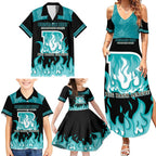 Personalised BBL Brisbane Heat Family Matching Summer Maxi Dress and Hawaiian Shirt 2nd Champions 2024 New History