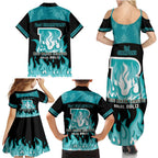 Personalised BBL Brisbane Heat Family Matching Summer Maxi Dress and Hawaiian Shirt 2nd Champions 2024 New History