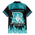 Personalised BBL Brisbane Heat Family Matching Tank Maxi Dress and Hawaiian Shirt 2nd Champions 2024 New History