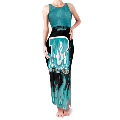 Personalised BBL Brisbane Heat Family Matching Tank Maxi Dress and Hawaiian Shirt 2nd Champions 2024 New History