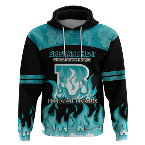 Personalised BBL Brisbane Heat Hoodie 2nd Champions 2024 New History