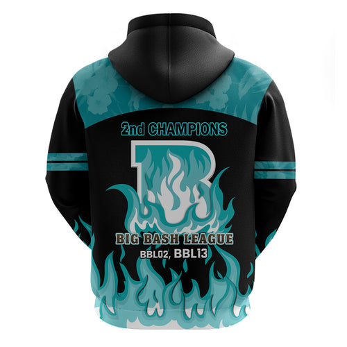 Personalised BBL Brisbane Heat Hoodie 2nd Champions 2024 New History