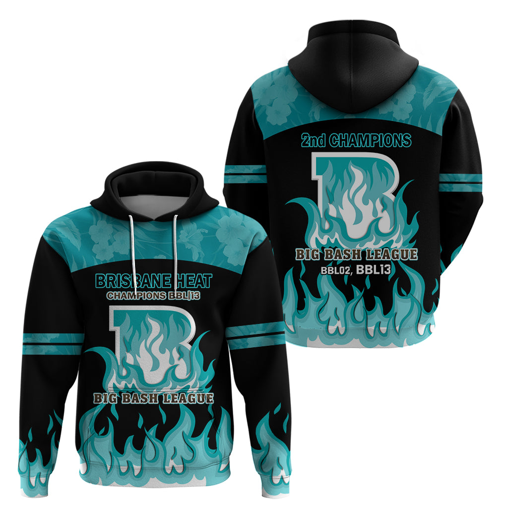 Personalised BBL Brisbane Heat Hoodie 2nd Champions 2024 New History