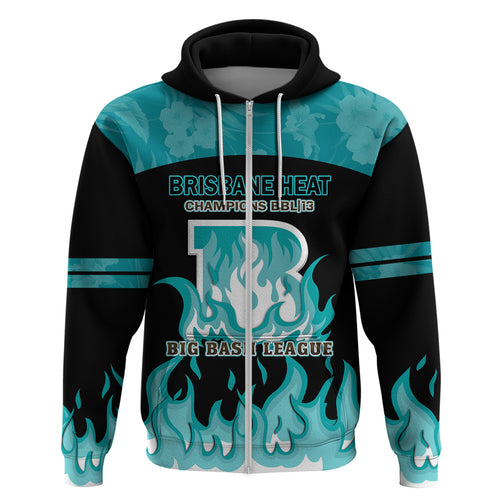 Personalised BBL Brisbane Heat Hoodie 2nd Champions 2024 New History