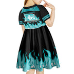 Personalised BBL Brisbane Heat Kid Short Sleeve Dress 2nd Champions 2024 New History