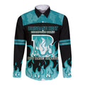 Personalised BBL Brisbane Heat Long Sleeve Button Shirt 2nd Champions 2024 New History