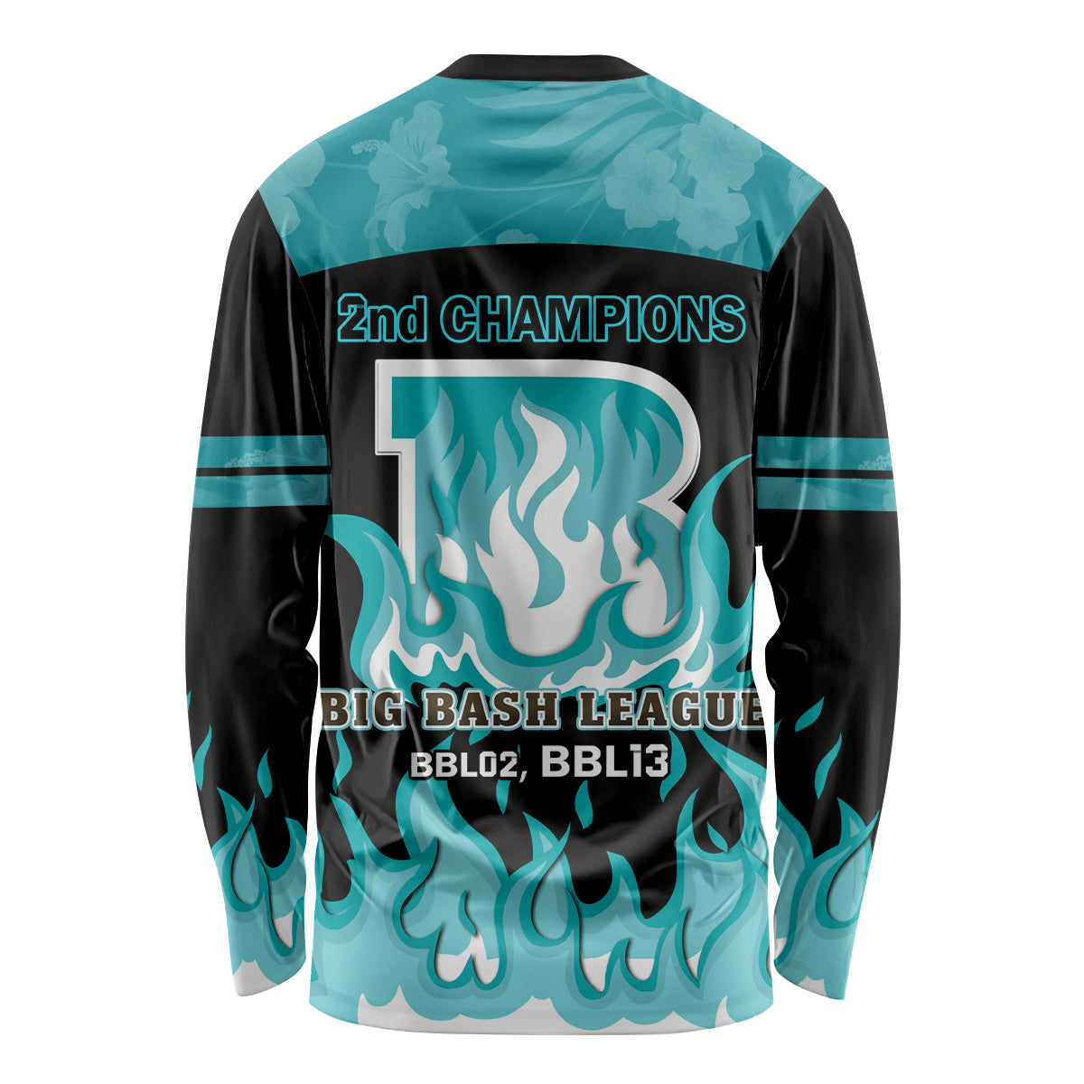 Personalised BBL Brisbane Heat Long Sleeve Shirt 2nd Champions 2024 New History