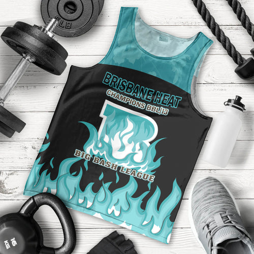 Personalised BBL Brisbane Heat Men Tank Top 2nd Champions 2024 New History