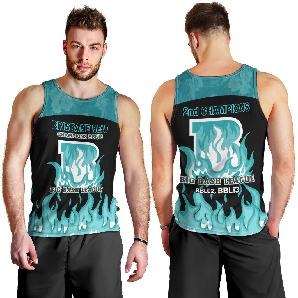 Personalised BBL Brisbane Heat Men Tank Top 2nd Champions 2024 New History