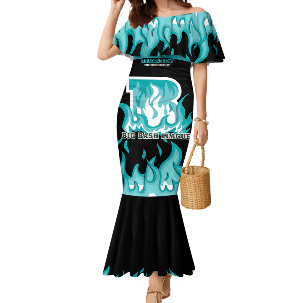 Personalised BBL Brisbane Heat Mermaid Dress 2nd Champions 2024 New History