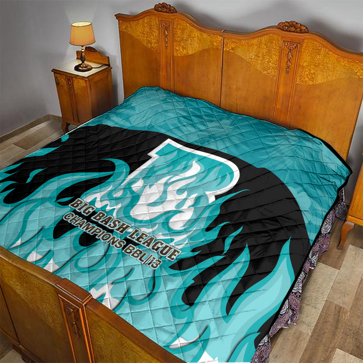 Personalised BBL Brisbane Heat Quilt 2nd Champions 2024 New History