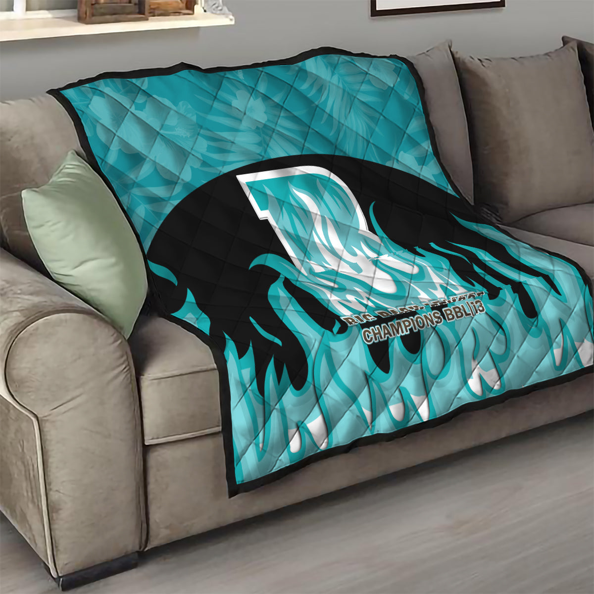 Personalised BBL Brisbane Heat Quilt 2nd Champions 2024 New History