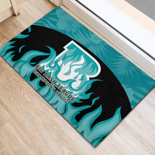 Personalised BBL Brisbane Heat Rubber Doormat 2nd Champions 2024 New History