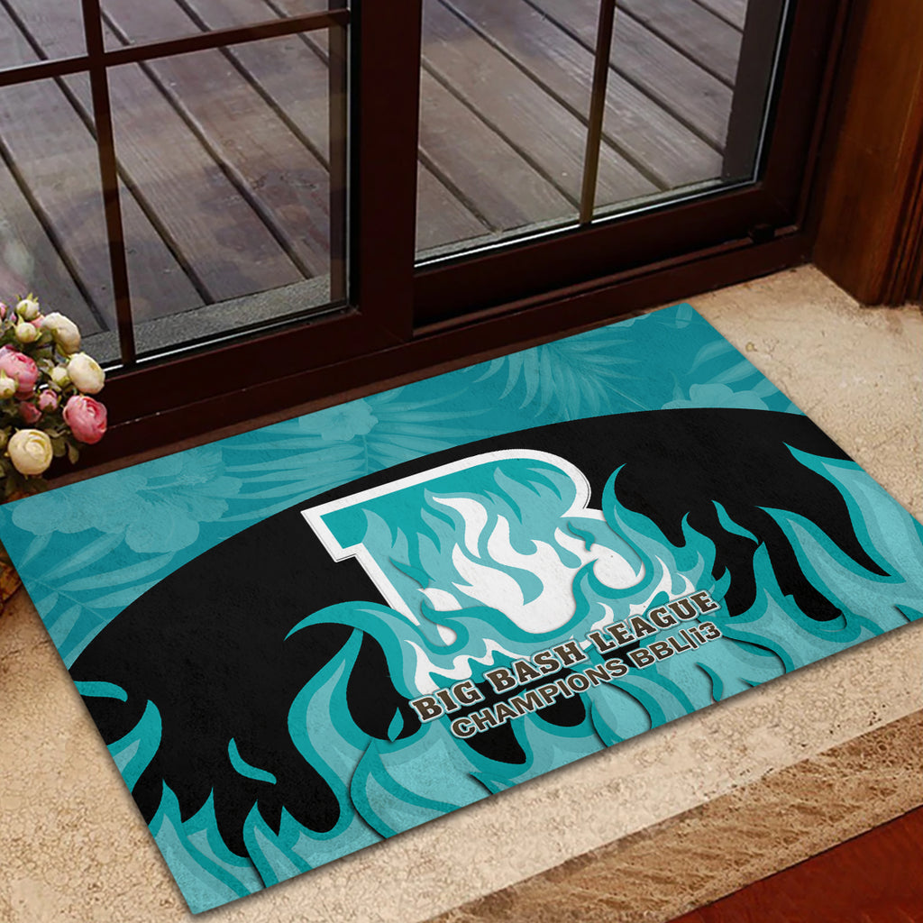 Personalised BBL Brisbane Heat Rubber Doormat 2nd Champions 2024 New History
