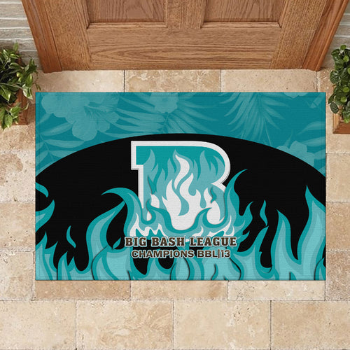 Personalised BBL Brisbane Heat Rubber Doormat 2nd Champions 2024 New History