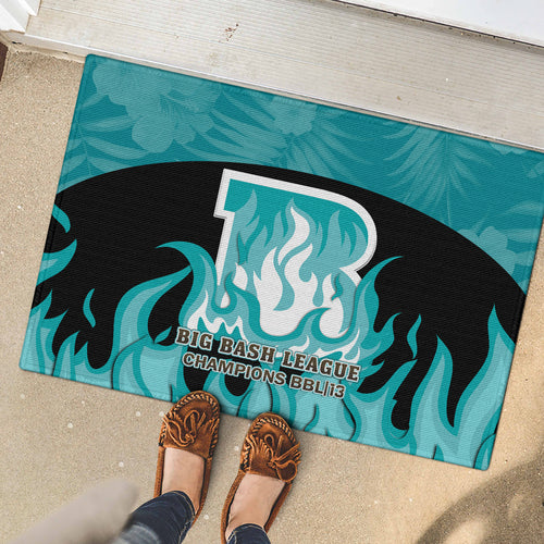 Personalised BBL Brisbane Heat Rubber Doormat 2nd Champions 2024 New History