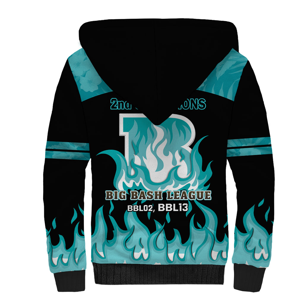 Personalised BBL Brisbane Heat Sherpa Hoodie 2nd Champions 2024 New History