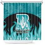 Personalised BBL Brisbane Heat Shower Curtain 2nd Champions 2024 New History
