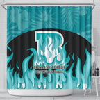 Personalised BBL Brisbane Heat Shower Curtain 2nd Champions 2024 New History
