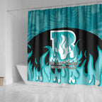 Personalised BBL Brisbane Heat Shower Curtain 2nd Champions 2024 New History