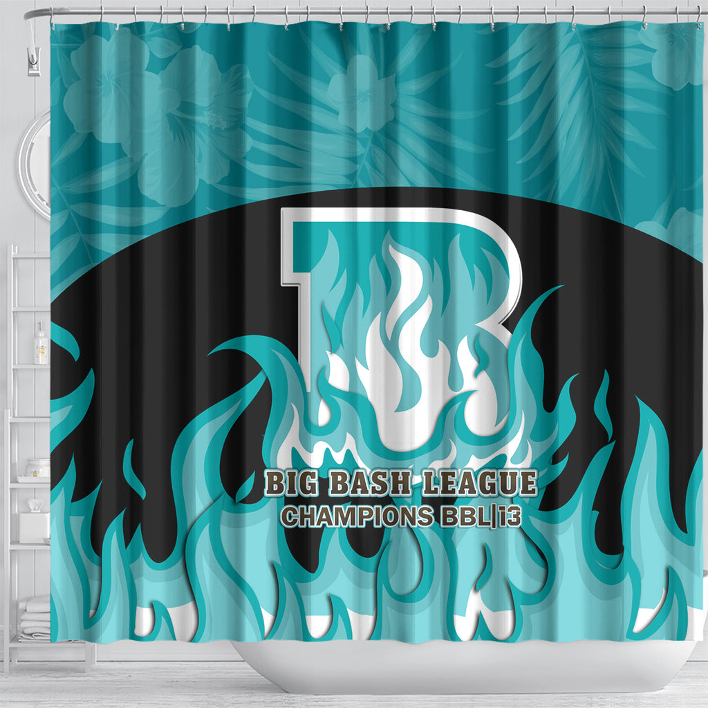 Personalised BBL Brisbane Heat Shower Curtain 2nd Champions 2024 New History