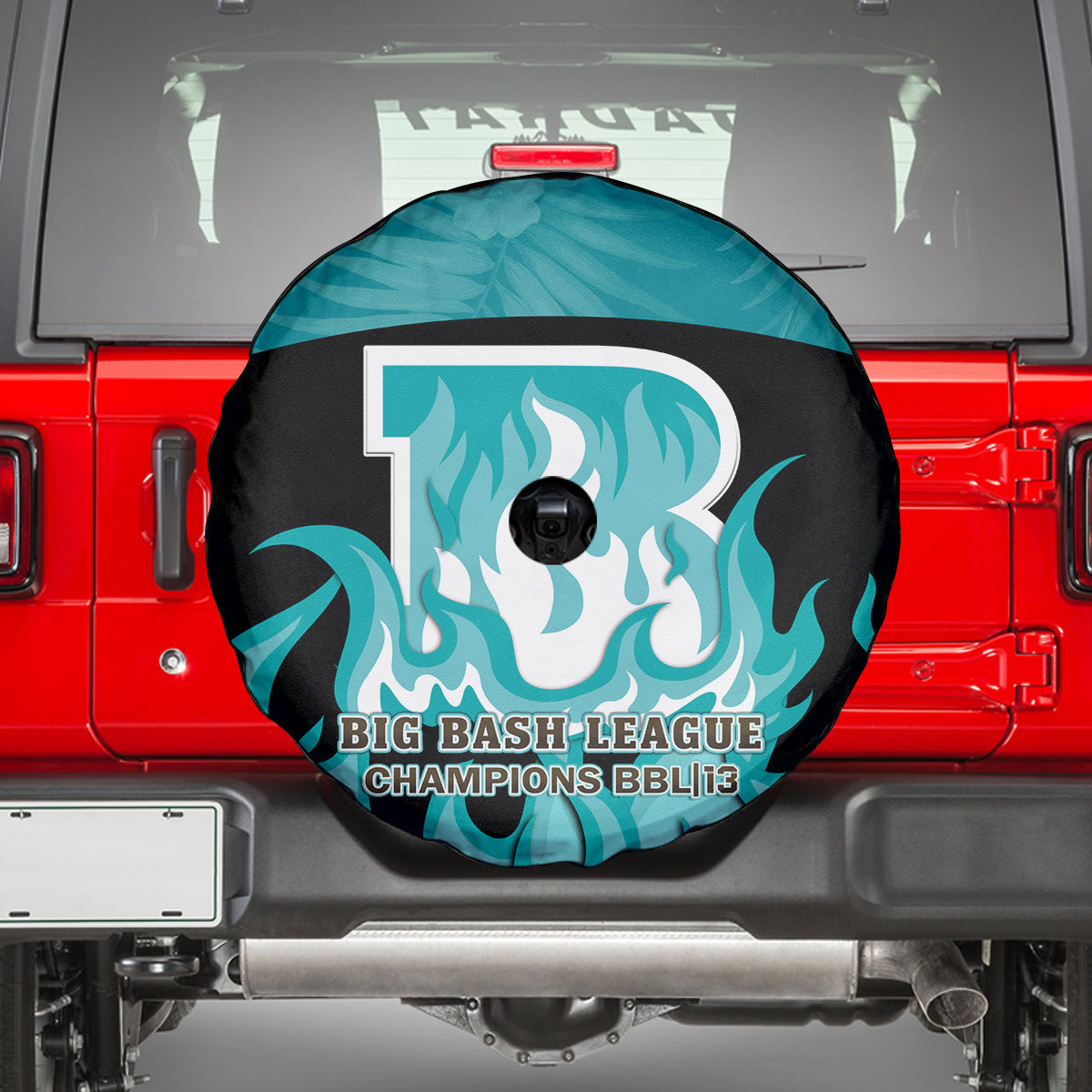 Personalised BBL Brisbane Heat Spare Tire Cover 2nd Champions 2024 New History