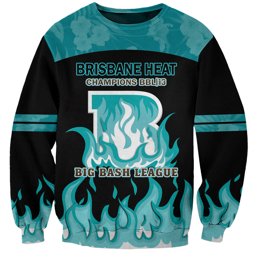 Personalised BBL Brisbane Heat Sweatshirt 2nd Champions 2024 New History