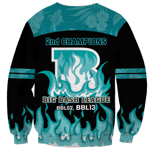 Personalised BBL Brisbane Heat Sweatshirt 2nd Champions 2024 New History