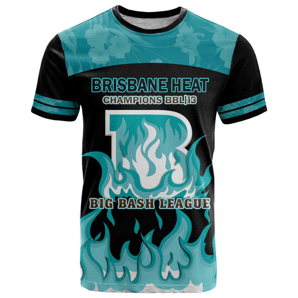 Personalised BBL Brisbane Heat T Shirt 2nd Champions 2024 New History