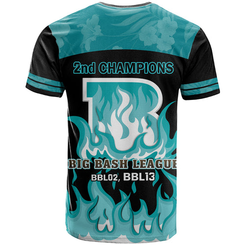 Personalised BBL Brisbane Heat T Shirt 2nd Champions 2024 New History