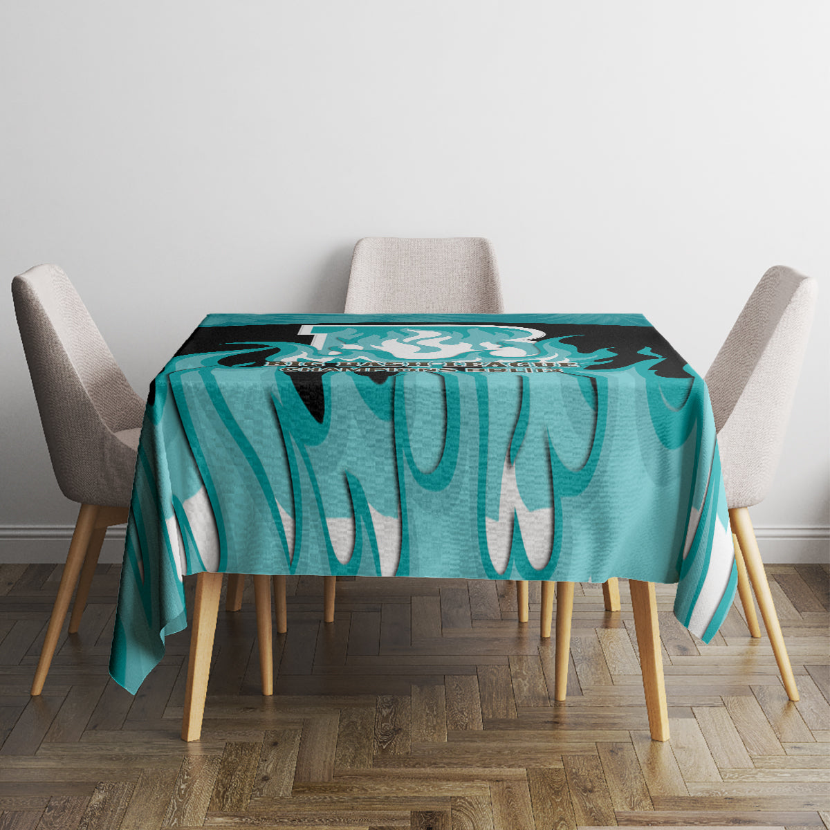 Personalised BBL Brisbane Heat Tablecloth 2nd Champions 2024 New History
