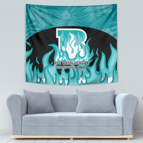 Personalised BBL Brisbane Heat Tapestry 2nd Champions 2024 New History